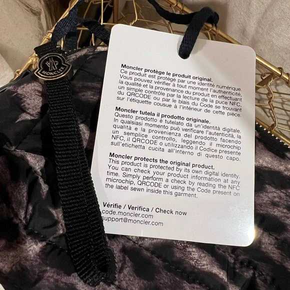 Moncler New With Tags Animal Print Beauty Bag Case - Picture 6 of 8